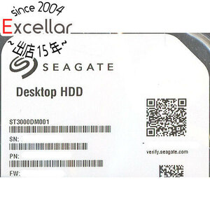 【中古】SEAGATE製HDD ST3000DM001 3TB SATA600 7200 7000～8000時間以内 [管理:1050022757]