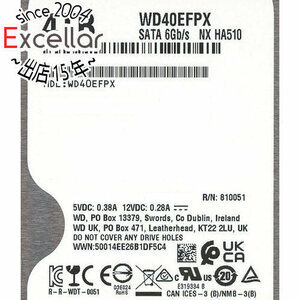 Western Digital製HDD WD40EFPX 4TB SATA600 5400 [管理:1000028324]