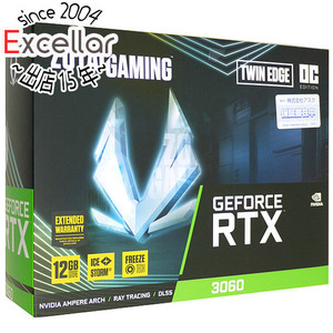 【中古】ZOTAC製グラボ GAMING GeForce RTX 3060 Twin Edge OC ZT-A30600H-10M PCIExp 12GB 元箱あり [管理:1050018092]