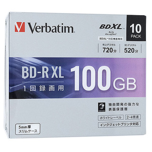 Verbatim 4倍速対応BD-R XL 100GB 10枚組 VBR520YP10D1 [管理:1000007132]