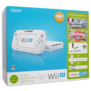 [ б/у ]Wii U Family premium комплект + Wii Fit U shiro оригинальная коробка есть [ управление :40310438]