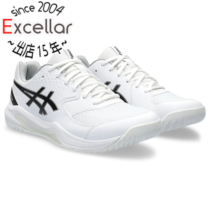 asics アシックス 25.5cm テニス シューズ メンズ GEL-DEDICATE 8(オールコート) 1041A408 ホワイト/ブラック [管理:1400001786]