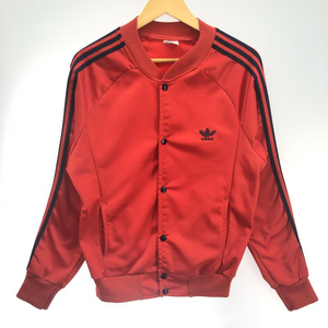 【中古】adidas 80s ATP型 スナップボタン トラックジャケット レッド サイズM[240091353801]