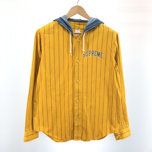 【中古】Supreme 14AW Denim Hooded Baseball Shirt サイズS シュプリーム[240091354647]