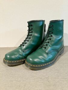 Dr.Martens ドクターマーチン UK8 グリーン ZIPカスタム