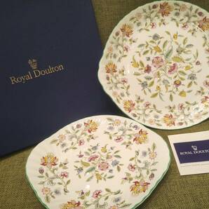 【YJR-1】☆1円スタート☆ Royal Doulton ロイヤルドルトン 花柄 皿 フラワープレート ２枚の画像5