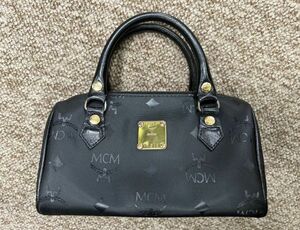 【A27】MCM エムシーエム ミニバッグ ハンドバッグ 鞄 かばん 黒 ブラック 女性用 レディース 現状品