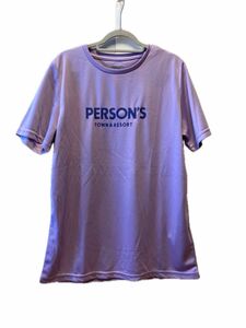 新品　PERSON'S 薄紫色メッシュ　吸汗速乾UVカット　Tシャツ　Lサイズ
