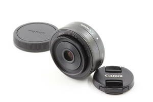 AA (新品同様) Canon キヤノン EF-M 22mm F2 STM ブラック EOS Mシリーズ 初期不良返品対応 領収書発行可