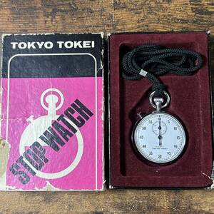 アンティーク TOKYO TOKEI 東京時計 4JEWELS ストップウォッチ ケース付き ビンテージ レトロ 中古品