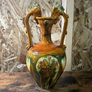 Tang three . China China fine art vase . dragon ear vase flower vase antique antique interior objet d'art collection home storage goods 