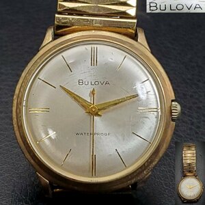 [. магазин ]BULOVA Broba наручные часы T275882 10KT ROLLED GOLD PLATE самозаводящиеся часы 3 стрелки Gold работа товар есть перевод текущее состояние товар 