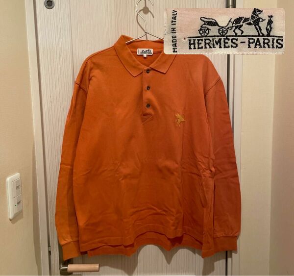 HERMES エルメス 長袖ポロシャツ ヴィンテージ 90s