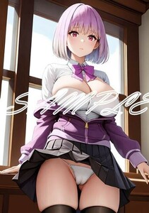 Z138 新条アカネ GRIDMAN UNIVERSE グリッドマンユニバース A4 同人 イラスト 巨乳 コスプレ Anime アニメ ポスター セクシーアート AI.