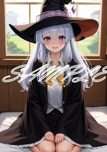 Z059 イレイナ 魔女の旅々 A4 同人 イラスト 巨乳 美少女 コスプレ Anime アニメ イラストアートポスター セクシーアート AI.