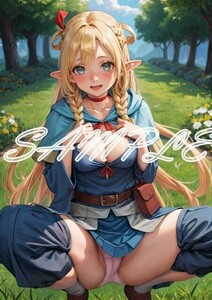 Z255 マルシルドナトー ダンジョン飯 A4 同人 イラスト 巨乳 美少女 コスプレ Anime アニメ イラストアートポスター セクシーアート AI