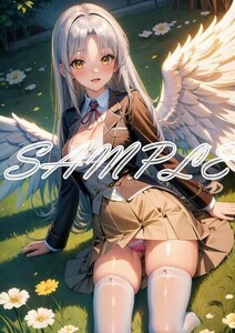 Z1170 立華かなで 天使 Angel Beats! エンジェルビーツ AB! AB A4 同人 イラスト 巨乳 コスプレ Anime アニメ ポスター セクシーアート acg