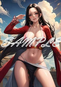 Z662 ボアハンコック ONE PIECE ワンピース A4 同人 イラスト 巨乳 美少女 コスプレ Anime アニメ イラストアートポスター セクシーアート