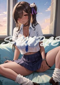 Z604 ナガ 勝利の女神 NIKKE ニケ メガニケ A4 同人 イラスト 巨乳 美少女 コスプレ Anime アニメ イラストアートポスター セクシーアート