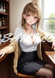 Z777 鹿野千夏 アオのハコ A4 同人 イラスト 巨乳 美少女 コスプレ Anime アニメ イラストアートポスター セクシーアート acg.