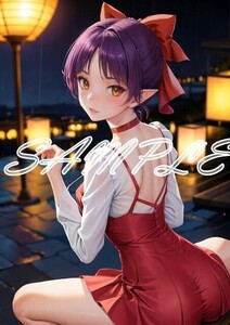 Z837 ゲゲゲの鬼太郎 猫娘 ねこ娘 A4 同人 イラスト 巨乳 美少女 コスプレ Anime アニメ イラストアートポスター セクシーアート acg.