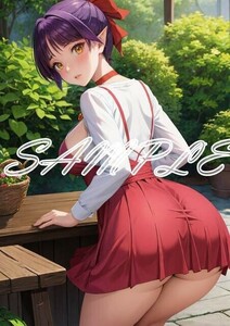 Z821 ゲゲゲの鬼太郎 猫娘 ねこ娘 A4 同人 イラスト 巨乳 美少女 コスプレ Anime アニメ イラストアートポスター セクシーアート acg.