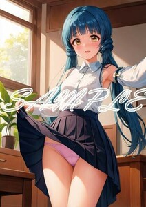 Z1262 北上麗花 アイドルマスター アイマス A4 同人 イラスト 巨乳 美少女 コスプレ Anime アニメ イラストアートポスター セクシーアート