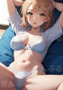 Z4319 一色いろは やはり俺の青春ラブコメはまちがっている 俺ガイル A4 同人 イラスト 美少女 美女 下着 コスプレ ポスター エロ .