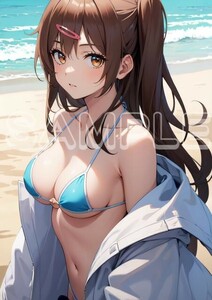 Z4747 丹生谷森夏 中二病でも恋がしたい! 中二恋 中恋 A4 同人 イラスト 美少女 美女 下着 コスプレ ポスター セクシー エロ acg