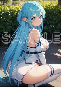 Z4874 結城明日奈 ソードアートオンライン SAO A4 同人 イラスト 美少女 美女 下着 水着 コスプレ ポスター セクシー エロ acg.