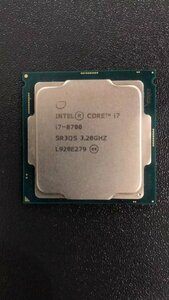 CPU Intel Intel Core I7-8700 processor used operation not yet verification junk - A499