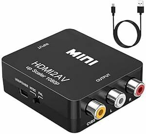 CHARYZA HDMI to RCA コンバーター AV変換アダプタ 1080P対応 PAL/NTSC切り替え HDMI入力をコ