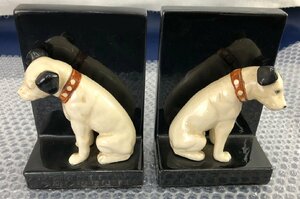 * secondhand goods * ornament dog Yamato record factory .. memory Showa era 37 year retro 2 point set Japan Victor corporation 