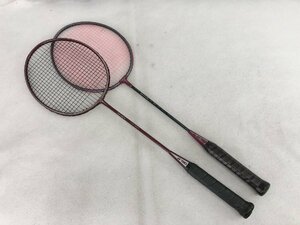 ★中古品★バドミントンラケット レトロ 2本セット carbonex 8DX B-8600/carbonex 16 YONEX ヨネックス