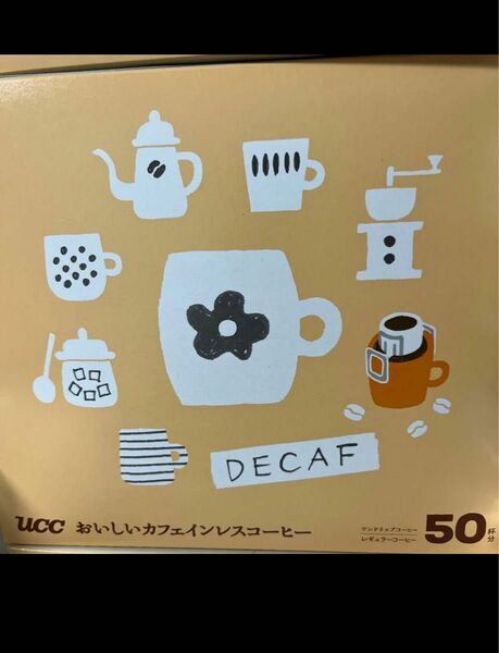 UCC おいしいカフェインレスコーヒー ドリップコーヒー デカフェ　ノンカフェイン レギュラー　個包装　7g.50袋　メール便