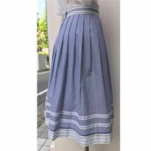 ヨーロッパvintage チロリアンスカート ギャザースカート、フレアースカート、ギンガムチェック 花柄フラワープリント skirt LV334_画像2