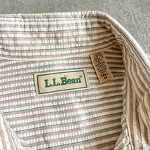 90s USA製 L.L.Bean エルエルビーン ストライプ シアサッカー ボタンダウンシャツ / 古着 ビンテージ ヴィンテージ コットン 長袖シャツ_画像7