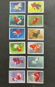 ◆中国切手鑑賞◆金魚シリーズ 12種完　1960年