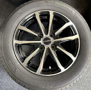 AUTOBACS e:vance HA1 14インチ アルミホイール 5.5J +43 4H PCD100 ヨコハマ ES31 175/65R14 夏タイヤ付 4本 オートバックス エヴァンス