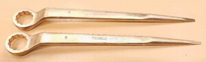 TRUSCO/トラスコ 防爆工具 片口めがねレンチ/メガネレンチ 36×2本セット ベリリウム銅合金 ハンドツール