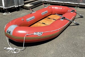 ACHILLES EZ series rowboat EZ6-942 wood floor red 6 number of seats hand .. Rescue boat rubber boat Achilles 