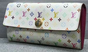 ルイヴィトン M93744 ポルトフォイユ サラ マルチカラー 長財布 ホワイト Louis Vuitton