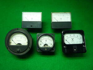 * including carriage / Junk / direct current voltmeter * amperemeter 5 piece panel for analogue meter only retro *