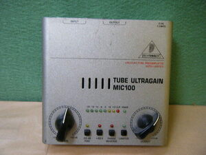 3.6* operation guarantee *BEHRINGER Behringer TUBE ULTRAGAIN MIC100 microphone preamplifier body only * postage 520 jpy ~