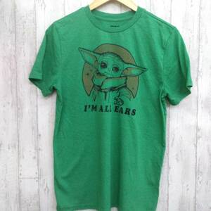 【古着】　STAR WARS　スターウォーズ　レディース　Tシャツ　Sサイズ　グリーン　グローグー　緑　キャラクターTシャツ