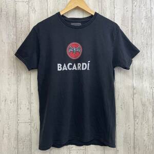 【古着】　BACARDI　バカルディ　メンズ　Tシャツ　黒　ブラック　Mサイズ　コットン100%　丸首　クルーネックTシャツ　　　