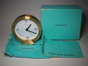 ティファニー TIFFANY & Co.　置時計　ゴールド　良品　説明書　収納袋　箱付き　良品