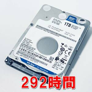 【HDD 1TB】WD Blue 2.5インチ 7mm ハードディスク 使用時間292時間　[RS401000hd166]
