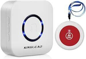 KINGLEAD 呼び出しベル 介護 ナースコール 家庭用 よびだしベル 介護 警報 システム USB充電式 電池式携帯しやす