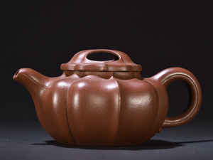v.v Kiyoshi * bottom .* purple sand small teapot *.. cow cover purple sand tea . era thing China old fine art antique goods 
